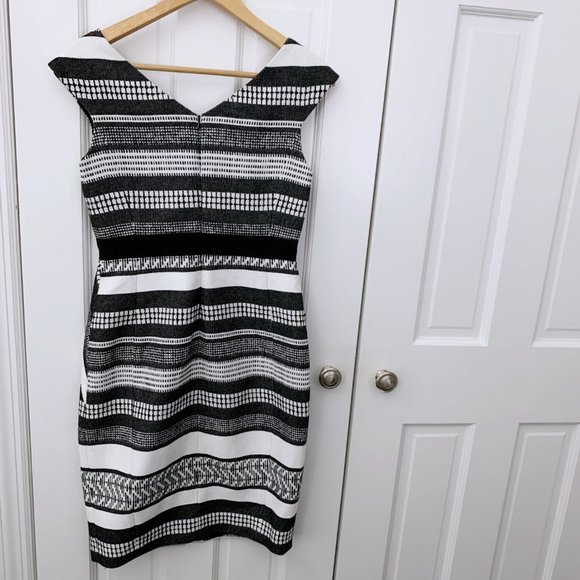 Karen Millen Striped Tweed Pencil Dress - Picture 5 of 14